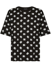 monogram print cotton T-shirt